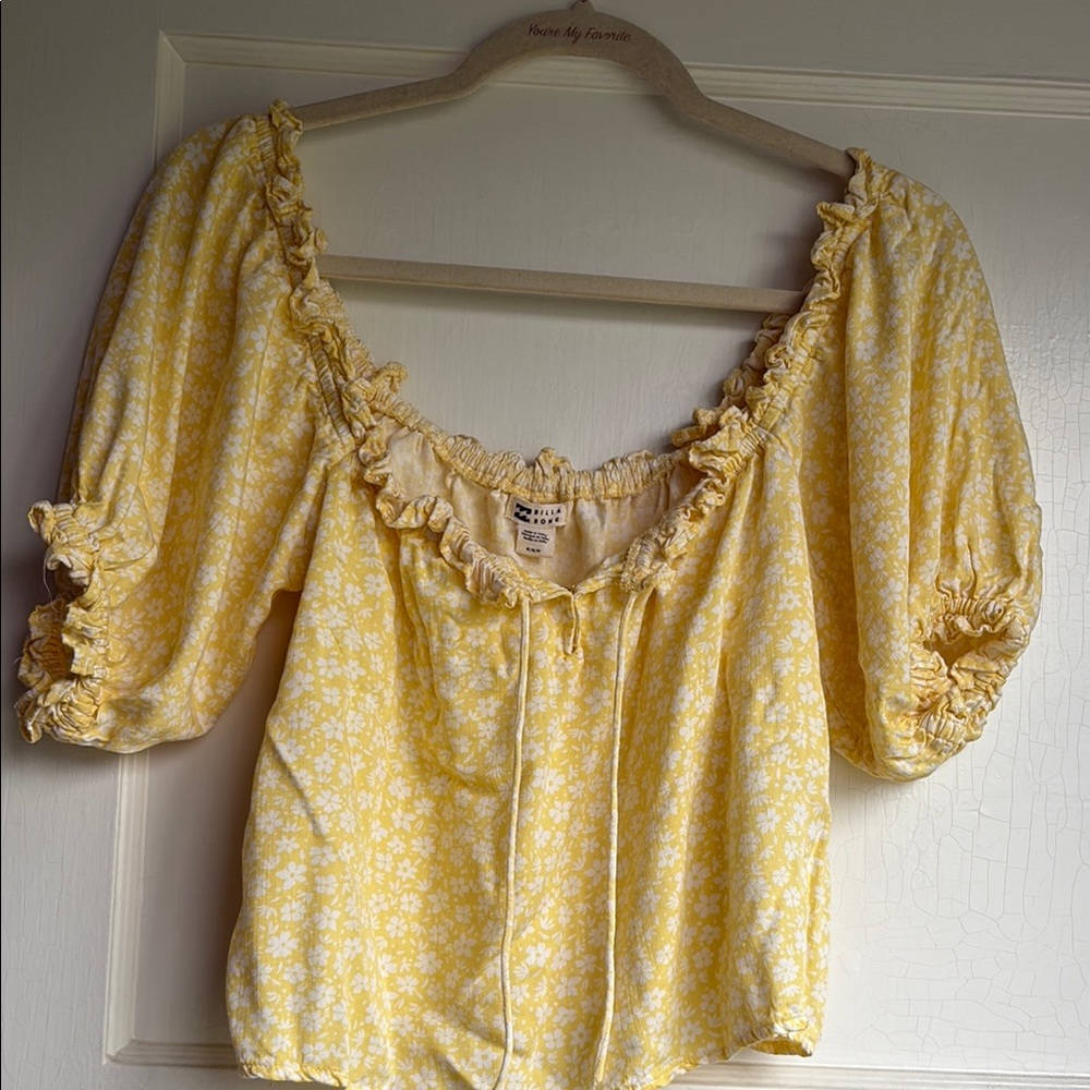 Yellow Floral Women's Top